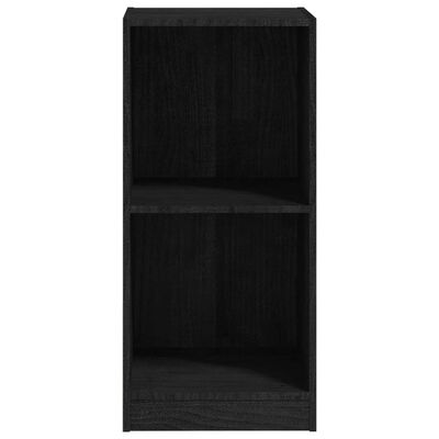 vidaXL Dulap lateral, negru, 35,5x33,5x76 cm, lemn masiv de pin