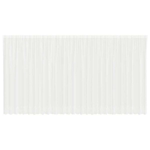 vidaXL Cortină din Dantelă cu perdele Floral Alb 240x750cm Poliester