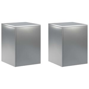 vidaXL Suport pentru plante 2 pcs Argintiu 30 x 30 x 40 cm