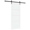 vidaXL Ușă glisantă ORKDAL Alb și negru 83 x 202 cm Lemn masiv de pin