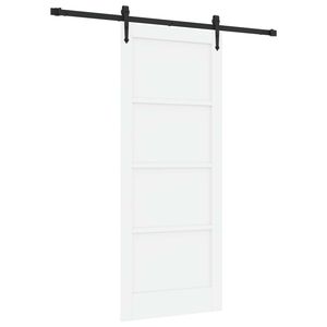 vidaXL Ușă glisantă ORKDAL Alb și negru 83 x 202 cm Lemn masiv de pin