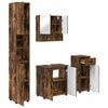 vidaXL Set de mobilier pentru baie 4 buc. Stejar fumuriu