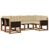 vidaXL Set de canapele de exterior 6 buc. Natural și Bej