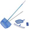 vidaXL Set de curățare a piscinei 1 perie 2 skimmere 1 tub telescopic