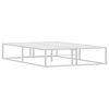 vidaXL Cadru pat fără saltea alb 120x200 cm metal