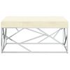 vidaXL Bancă, crem, 97 cm, catifea și oțel inoxidabil