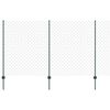 vidaXL Gard de sarma cu stalp 10 x 1,4 m Oțel cu strat de PVC Verde