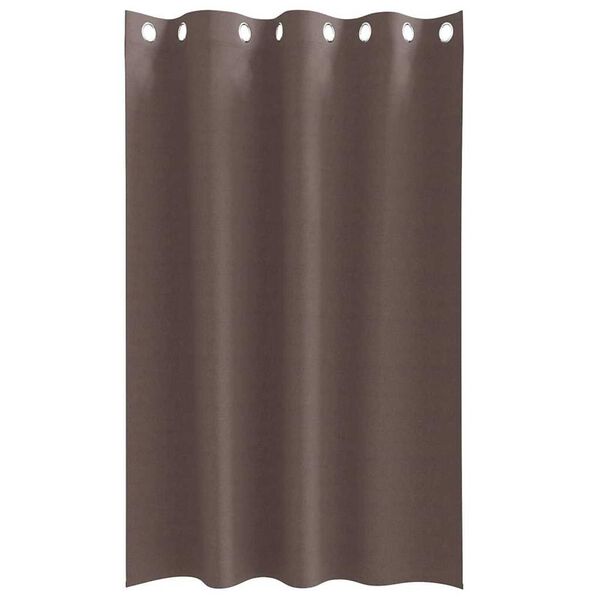 vidaXL Perdele Opaque cu Inel 2 pcs Maro &icirc;nchis 175 x 140 cm Poliester