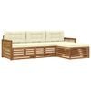 vidaXL Set de canapele de exterior 4 buc. Natural și Crem