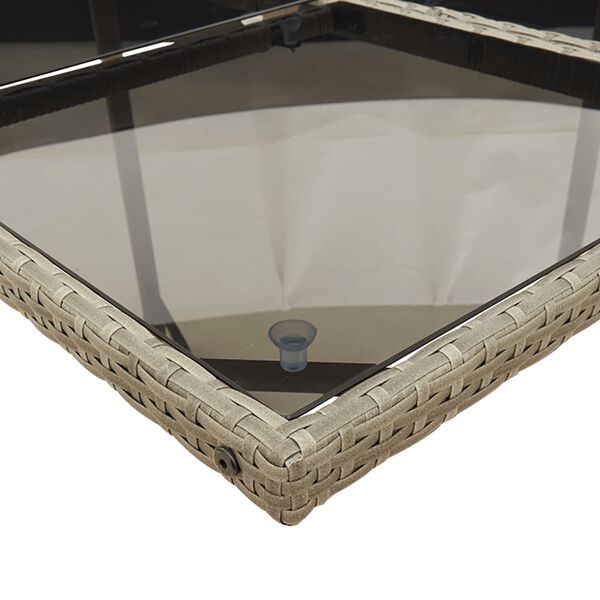 vidaXL Set mobilier de grădină cu perne, 17 piese, gri, poliratan