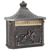 vidaXL Cutie Poștală Montată pe Perete cu ușă Bronz 40,5 x 16 x 45 cm