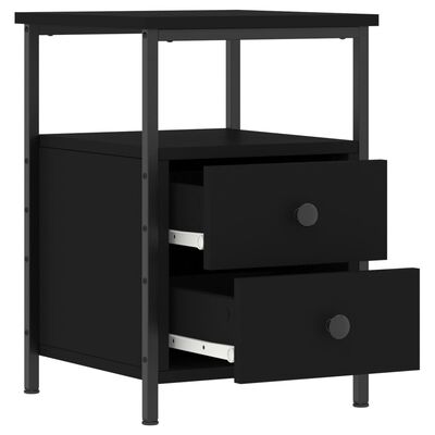 vidaXL Noptieră, negru, 34x35,5x50 cm, lemn compozit