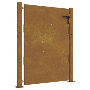 vidaXL Poartă de grădină 100x125 cm, oțel Corten