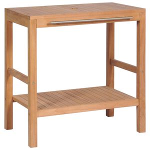 vidaXL Dulap de chiuvetă baie, 74x45x75 cm, lemn masiv de tec