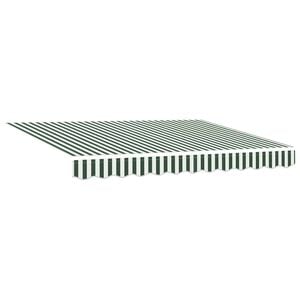 vidaXL Material de &icirc;nlocuire pentru copertină Verde și alb Poliester