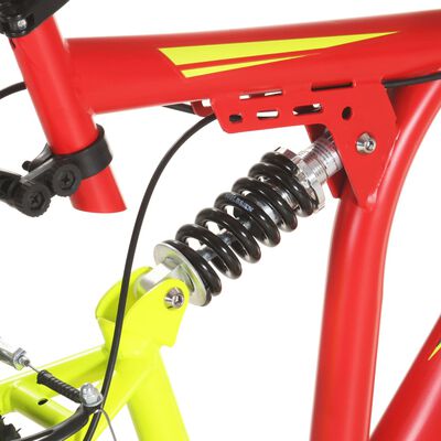vidaXL Bicicletă montană cu 21 viteze, roată 26 inci, roșu, 49 cm