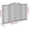 vidaXL Coșuri gabion arcuite 11 buc, 300x30x180/200 cm fier galvanizat