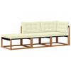 vidaXL Unități de sofa sectional de exterior cu pernă 3 Bucată natural