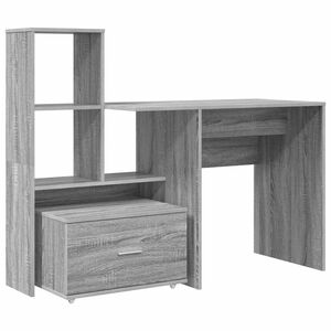 vidaXL Birou Gri Sonoma Lemn prelucrat 131,5 x 50 x 106,5 cm