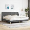 vidaXL Cadru de pat cu headboard Gri &icirc;nchis 180 x 200 cm Catifea