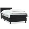 vidaXL Pat box spring cu saltea, negru, 100x210 cm, catifea
