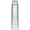 vidaXL Coșuri gabion arcuite 4 buc. 400x50x160/180 cm, fier galvanizat