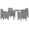 vidaXL Set de masă pentru grădină 5 pcs Gri deschis Polipropilenă