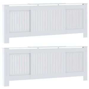 vidaXL Capac pentru radiator 2 buc. Alb 205 x 20,5 x 81,5cm