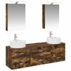 vidaXL Set de mobilier pentru baie 5 buc. Stejar fumuriu