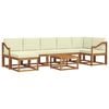 vidaXL Set de canapele de exterior cu pernă 8 pcs Natural și Crem