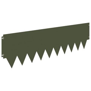vidaXL Margine pentru gazon 20 pcs 103 x 30 cm metal Verde măsliniu
