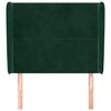 vidaXL Tăblie pat cu aripioare verde &icirc;nchis 93x23x118/128 cm catifea