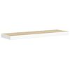 vidaXL Rafturi perete suspendate 4 buc. stejar/alb 80x23,5x3,8 cm, MDF