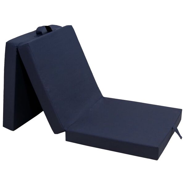 vidaXL Saltea din spumă, pliabilă, 190 x 70 x 9 cm albastru