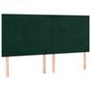 vidaXL Pat box spring cu saltea, verde &icirc;nchis, 180x200 cm, catifea
