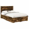 vidaXL Cadru de pat Stejar fumuriu 120 x 200 cm Lemn prelucrat