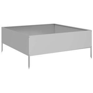 vidaXL Strat &icirc;nălțat de grădină, 100x100x41 cm, oțel galvanizat