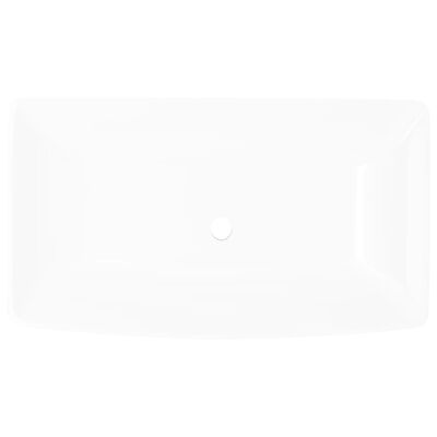 Chiuvetă dreptunghiulară, alb, 71 x 39 cm, ceramică de lux