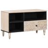 vidaXL Cabinet TV cu sertar Alb 80 x 33,5 x 46 cm Lemn de mango solid