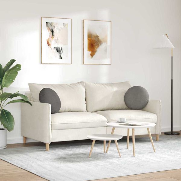 vidaXL Perne de Șezut 2 pcs Gri deschis &Oslash; 40 cm Țesătură din corduroy