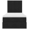 vidaXL Pat cu saltea și spațiu de depozitare Negru 90 x 200 cm Catifea