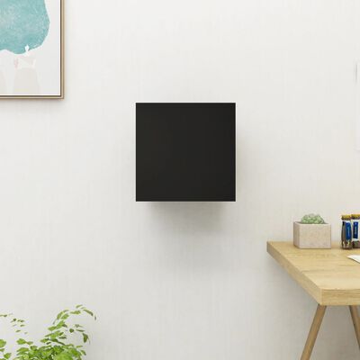 vidaXL Dulap TV montaj pe perete, negru, 30,5x30x30 cm