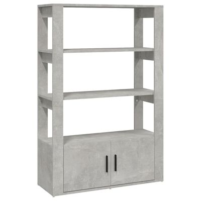 vidaXL Servantă, gri beton, 80x30x119,5 cm, lemn prelucrat