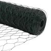 vidaXL St&acirc;lp de gard. Verde 50 x 1,5 m (plasă de 36 mm) Oțel și PVC