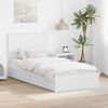 vidaXL Pat cu storage cu headboard Alb 90 x 190 cm Lemn compozit