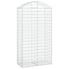 vidaXL Coș gabion arcuit, 100x50x180/200 cm, fier galvanizat