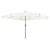 vidaXL Parasol de Grădină Alb și negru 395 x 395 x 245 cm