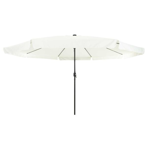 vidaXL Parasol de Grădină Alb și negru 395 x 395 x 245 cm
