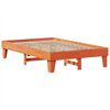 vidaXL Cadru pat fără saltea, maro ceruit, 135x190 cm, lemn masiv pin