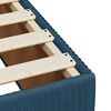 vidaXL Pat box spring cu saltea, albastru, 100x200 cm, catifea